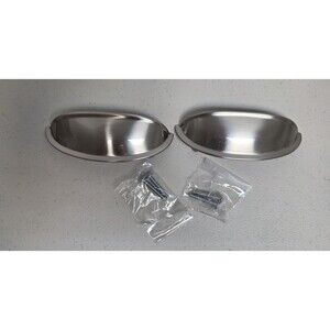 2 Rustic Cup Half Shell  Pulls Drawer Handles Cabinet Hardware and Screws